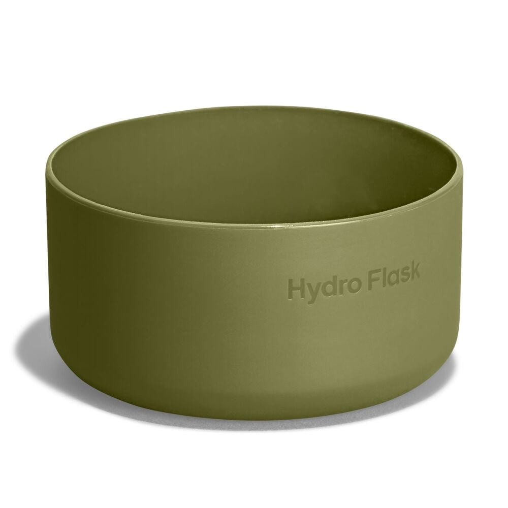 Olive green Hydro Flask bowl with matte finish, straight sides, rounded base, and "Hydro Flask" embossed on the side. Studio lighting on plain background.