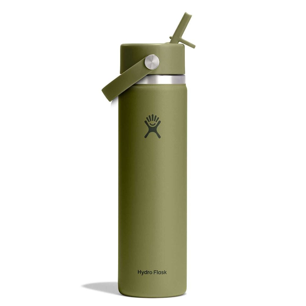 24 oz Wide Mouth with Flex Straw Cap - Palmer Green