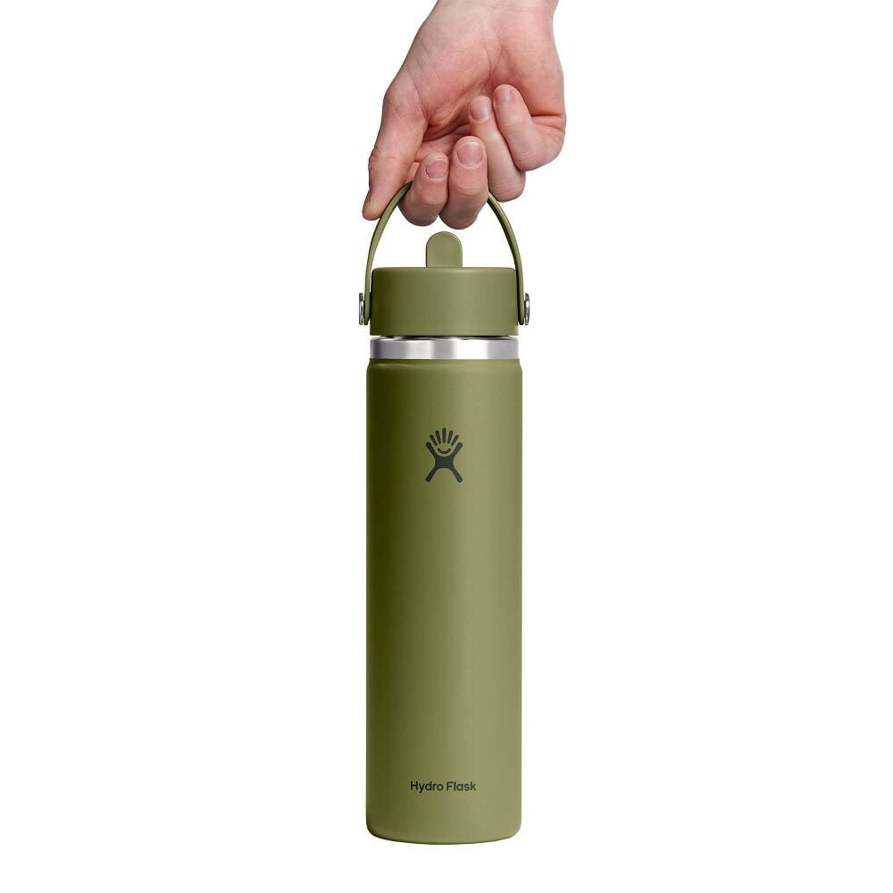 24 oz Wide Mouth with Flex Straw Cap - Palmer Green