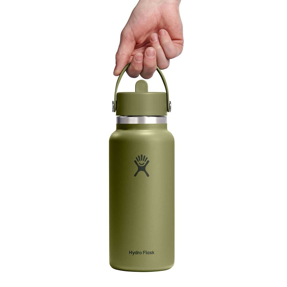 32 oz Wide Mouth with Flex Straw Cap - Palmer Green