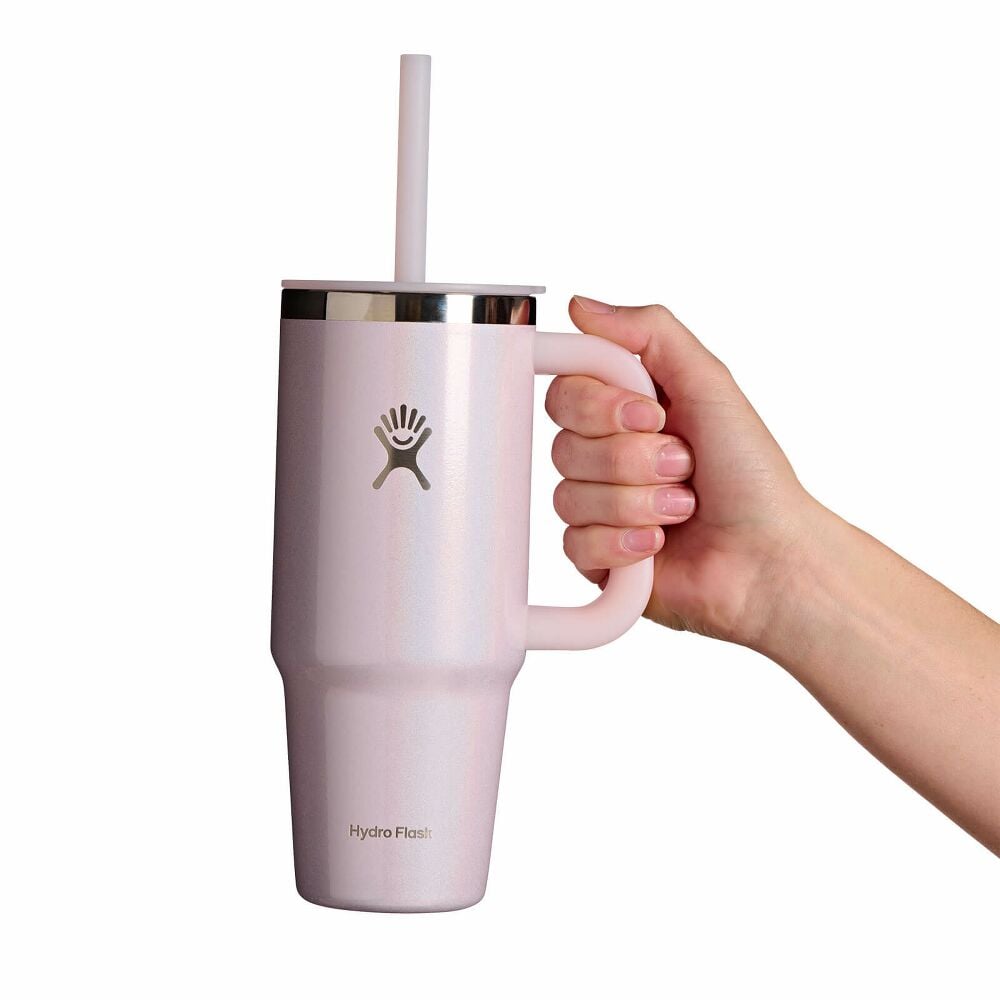 24 oz Travel Tumbler - Glimmer Pink