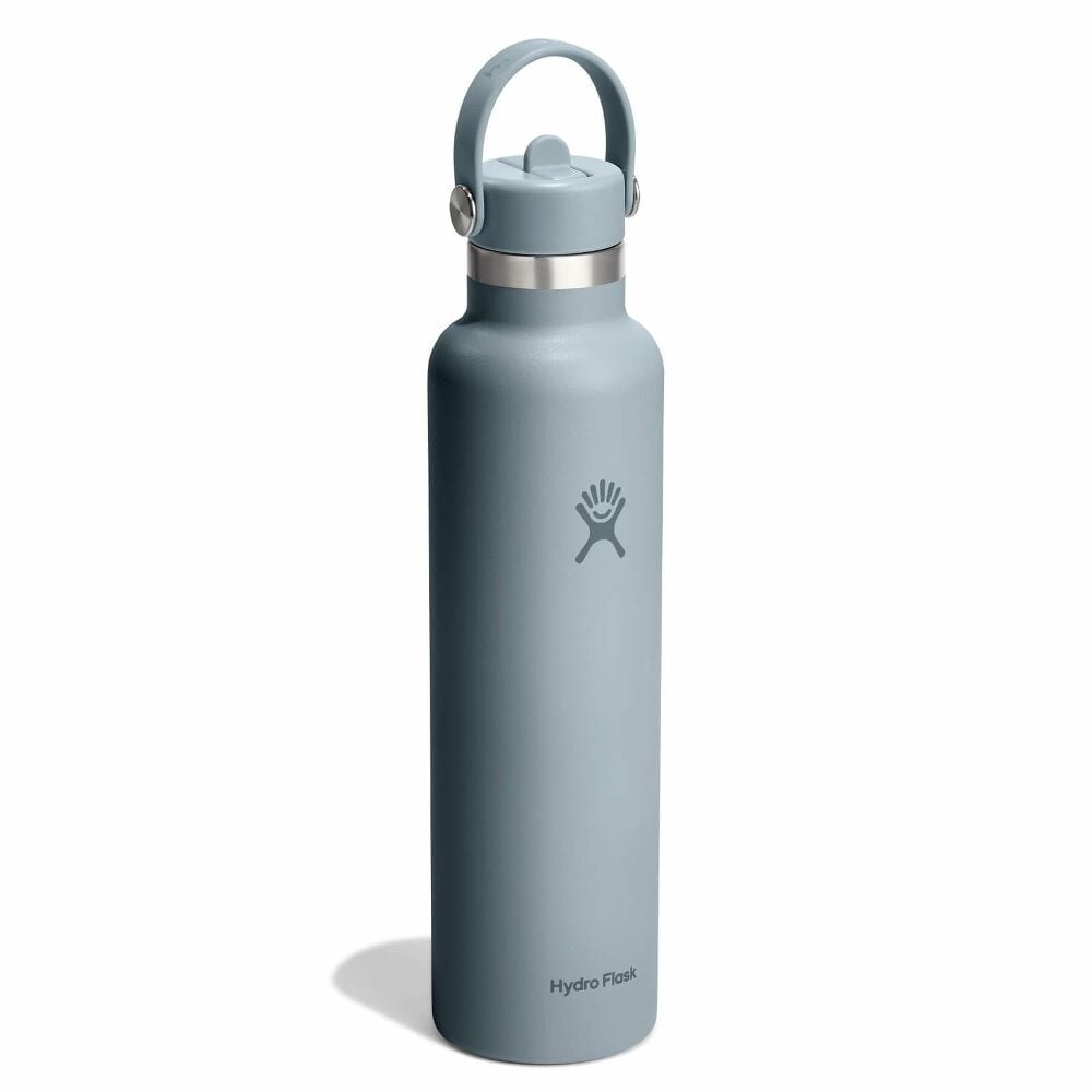 24 oz Standard Mouth with Flex Straw Cap - Shale Gray