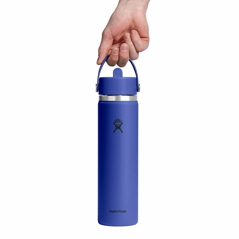 24 oz Wide Mouth with Flex Straw Cap - Capri Blue