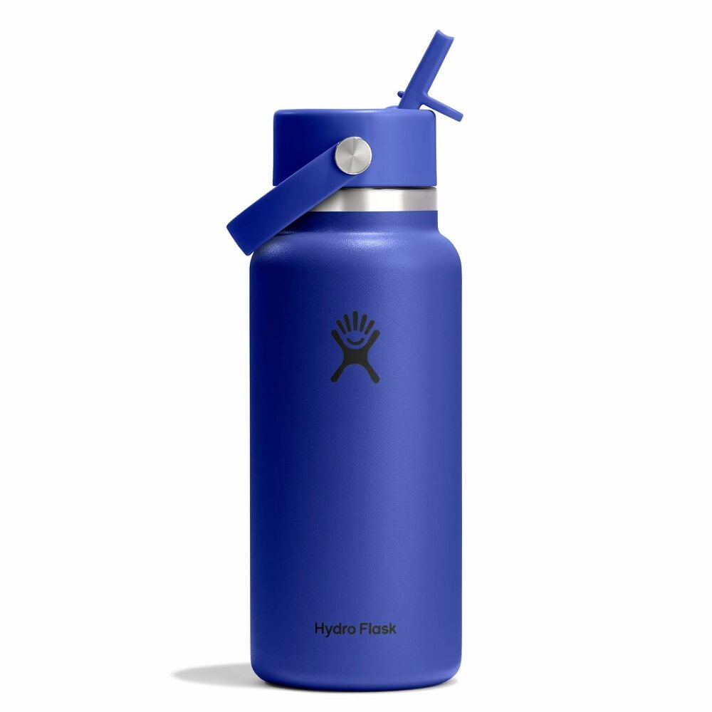 32 oz Wide Mouth with Flex Straw Cap - Capri Blue