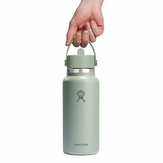 32 oz Wide Mouth with Flex Straw Cap - Agave
