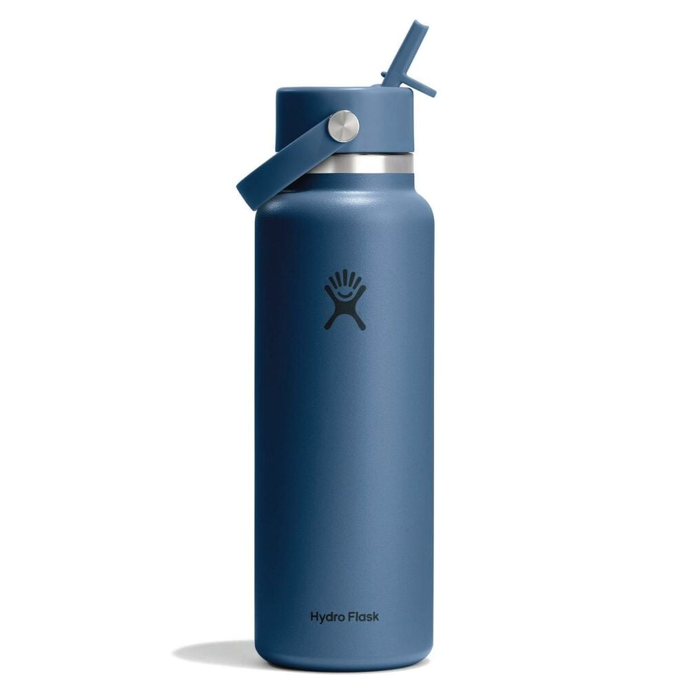 40 oz Wide Mouth with Flex Straw Cap - Harbor Blue