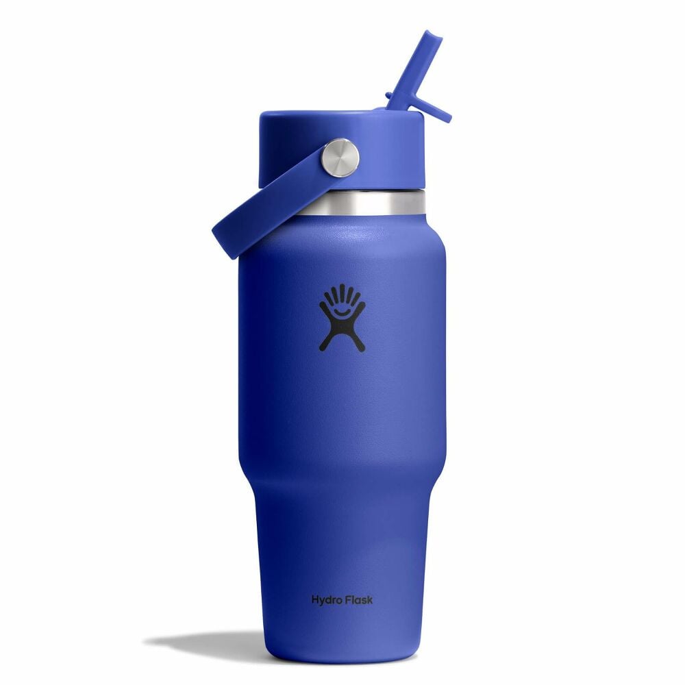 24 oz Travel Bottle with Flex Straw Cap - Capri Blue