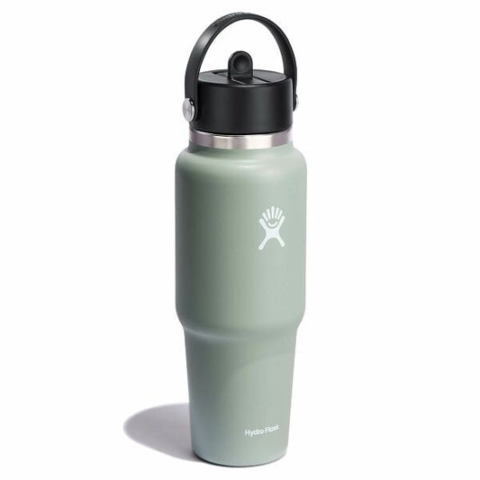 32 oz Wide Mouth Travel Bottle with Flex Straw Cap - Agave